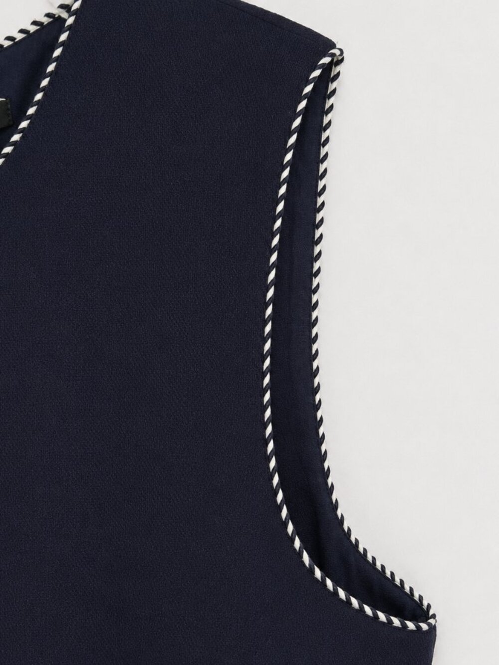 Ann Taylor Navy Sheath Dress Size 12 NWT Contrast Trim Work Career - Picture 4 of 5